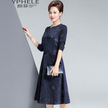顏菲爾（YPHELE） 花色 撞色，蕾絲拼接，拉鏈，拼色，印花，蕾絲 連衣裙