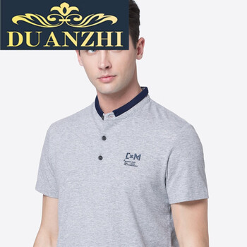 端致（DUANZHI） 長袖 男士T恤 灰色 