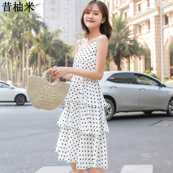 昔柚米 圓點  連衣裙