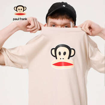 PAUL FRANK 短袖 男士T恤 杏色 