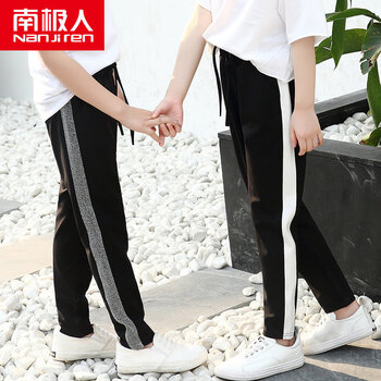 女童加絨白褲