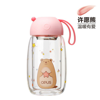創(chuàng  )意防燙，雙層玻璃水杯不能少