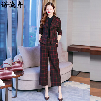 諾誠卉 格子 格子 連衣裙