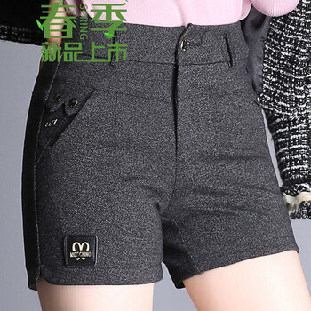 墨麒麟（MoQilin） 高腰 直筒褲 女 短褲 休閑褲