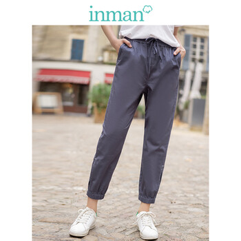 茵曼（INMAN） 高腰 鉛筆褲/小腳褲 女 九分褲 休閑褲