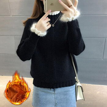 復(fù)古圓領(lǐng)毛衣，打造百變女神范