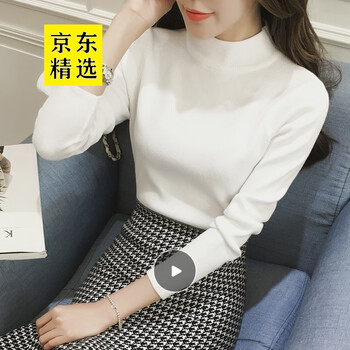 寬松修身長袖針織衫，舒適又大方