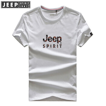 吉普（JEEP） 短袖 男士T恤 98-白色 