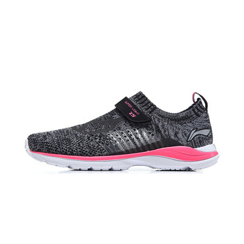 李寧（LI-NING）跑步鞋標(biāo)準(zhǔn)黑/熒光果粉 
