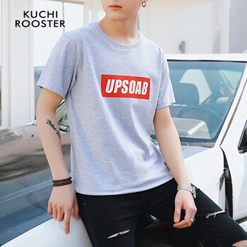 KUCHI ROOSTER 短袖 男士T恤 8007淺灰 