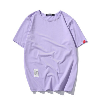 納垃 短袖 男士T恤 淺紫色 