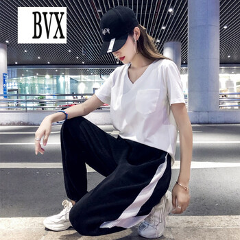 BVX 口袋 短袖 T恤 女 V領(lǐng)