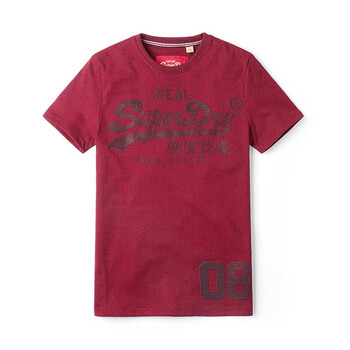 Superdry 短袖 男士T恤 紅鉤粗紗 
