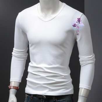 單曲循環(huán) 長袖 男士T恤 白色 S，XL，L，M，XXL，XXXL