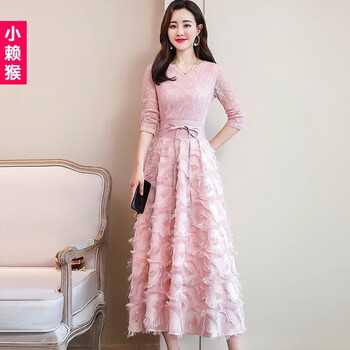 小賴猴（XIAOLAIHOU） 純色 立體剪裁，貼布 連衣裙