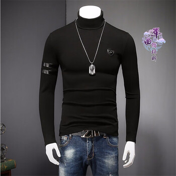 單曲循環(huán) 長袖 男士T恤 黑色 XL，L，加大，XXXL，XXL，M
