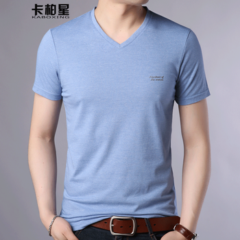 卡柏星（KABOXING） 短袖 男士T恤 淺藍(lán)色 XL，L，加大，M，XXXL，XXL