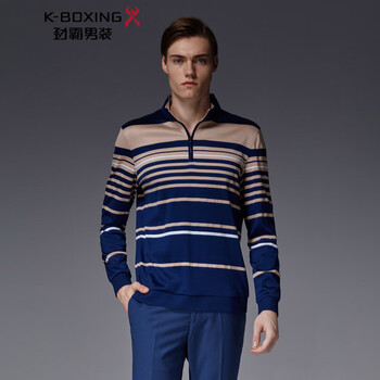 勁霸男裝（K-Boxing） 長(zhǎng)袖 男士T恤 米色 