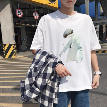 卓唯一特 短袖 男士T恤 白色（擁抱男孩） 