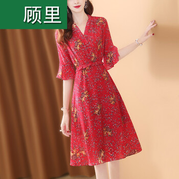 氣質(zhì)印花連衣裙，打造清爽小仙女