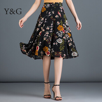 Y&G Young girl eooch 高腰 裙褲 女 五分褲 休閑褲