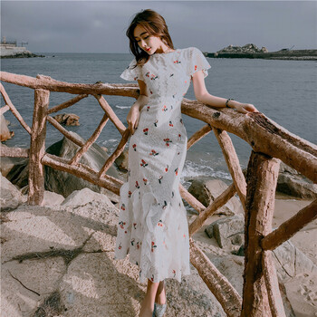 浪漫網(wǎng)紗長(cháng)裙，微胖女神的小心機