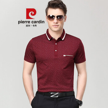 皮爾卡丹（pierrecardin） 短袖 男士T恤 棗紅8173 