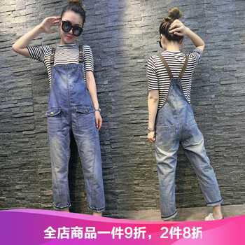 純棉牛仔背帶褲，穿出你的少女心