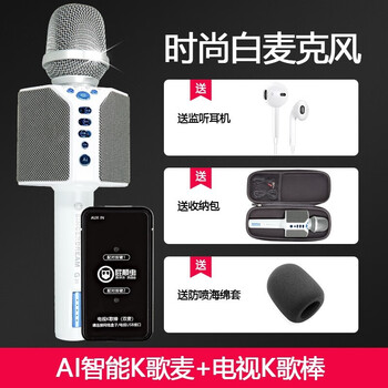 屁顛蟲（Hifier）  手持 麥克風(fēng) 時(shí)尚白+電視K歌棒