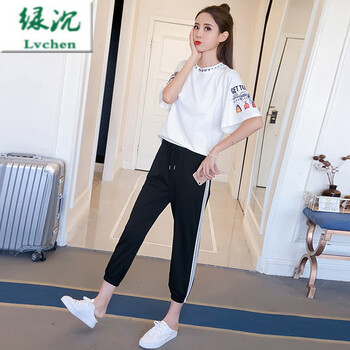 綠沉 明線裝飾 短袖 T恤 女 