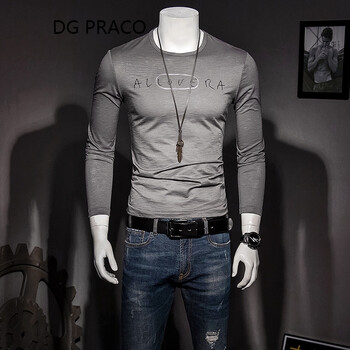 DG PRACO 長袖 男士T恤 灰色 XL，L，M，XXXL，XXL