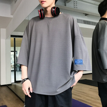 尊首（ZUNSHOU） 七分袖 男士T恤 T52灰色 