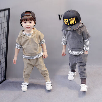 卡其色衛(wèi)衣套裝