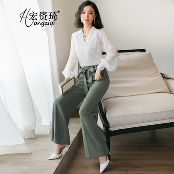 宏資琦 高腰  女 長褲 休閑褲