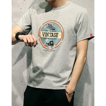 普戈斯（PUGESI） 短袖 男士T恤 T22淺灰色 