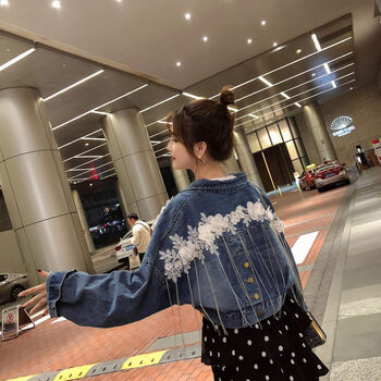 高腰牛仔衣