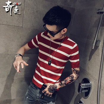 奇鹿（QILU） 短袖 男士T恤 紅色 