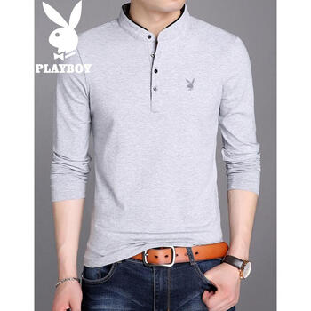playboy 短袖 男士T恤 灰色長(zhǎng)袖2441HH8165 