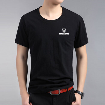 K L B ZHE 短袖 男士T恤 小叉子黑色 S，XL，4XL，5XL，L，M，XXL，XXXL