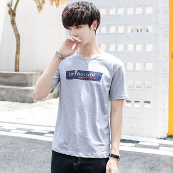 森馬（Senma） 短袖 男士T恤 T46灰色 