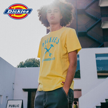 dickies 短袖 男士T恤 黃色 