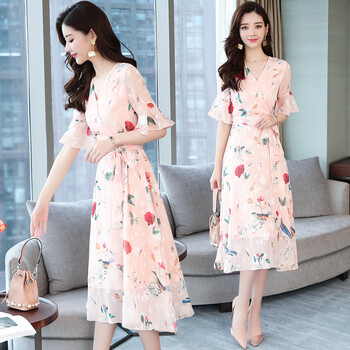 個(gè)性印花連衣裙，打造優(yōu)雅小仙女
