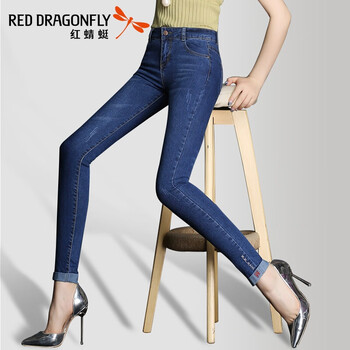 紅蜻蜓（RED DRAGONFLY） 中腰 闊腳褲 女 長(zhǎng)褲 牛仔褲