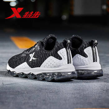 特步（XTEP）跑步鞋黑白（全掌氣墊） 