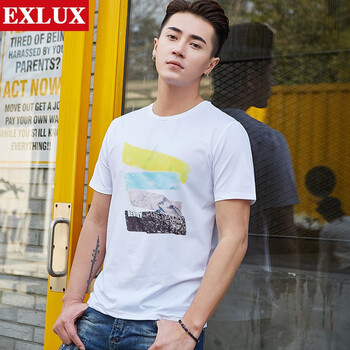 EXLUX 短袖 男士T恤 藝術手繪-男款 