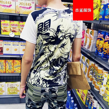 尊尚鳥（zunshangniao） 短袖 男士T恤 紋身關(guān)公短袖 