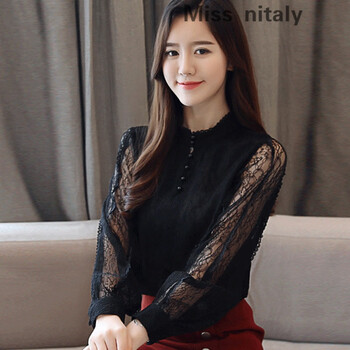 miss nitaly 拼接，紐扣，鏤空，明線裝飾，紗網(wǎng)，蕾絲 短袖 T恤 女 立領(lǐng)