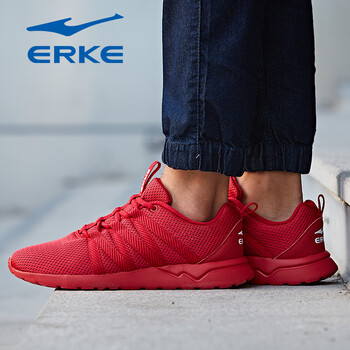 鴻星爾克（ERKE）跑步鞋大紅（男款網(wǎng)面透氣） 