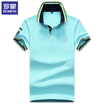 羅蒙（ROMON） 短袖 男士T恤 湖藍 