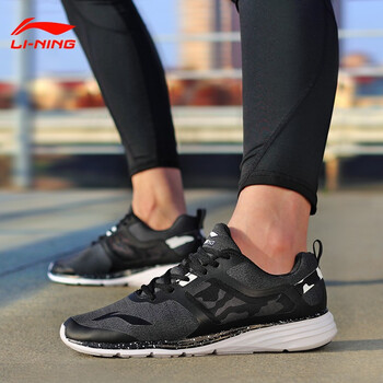 李寧（LI-NING）跑步鞋新基礎黑/基礎白-1(鞋面有Logo) 42